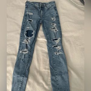 AE mid rise jeans size 2